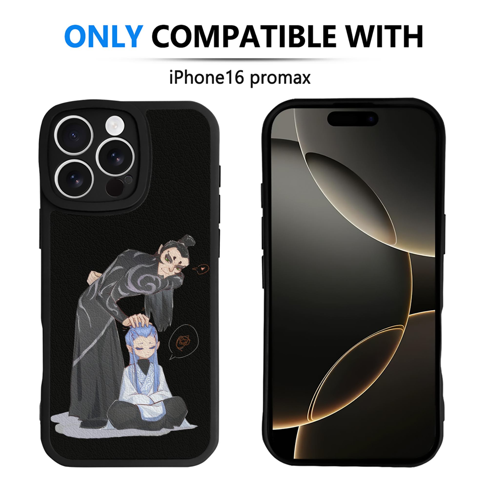 （画像用） Ne Zha 2 ナタ 魔童の大暴れ 【iPhone 16シリーズ対応】シリコンスマホケース（レザー調） 材質：シリコン